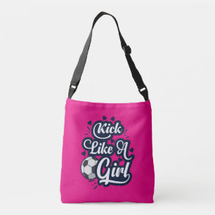 Kick like a Girl Tragetaschen Mit Langen Trägern