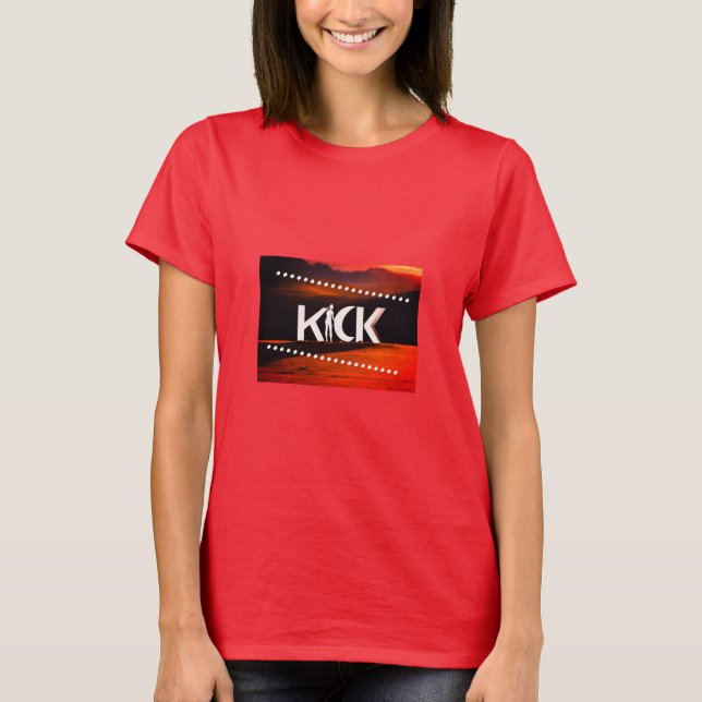 Kick-Logo-T - Shirt - Fett und Modernes Design (Vorderseite)