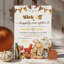 Kick Off Pumpkin Football Paare Dusche