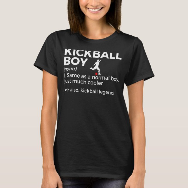 Kickball Boy Definition Kickball Player Kickball L T-Shirt (Vorderseite)