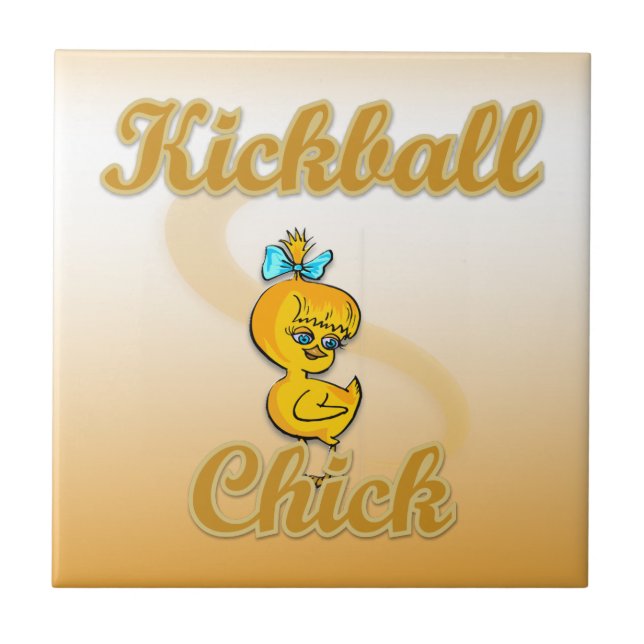 Kickball Chick Fliese (Vorderseite)