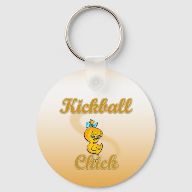 Kickball Chick Schlüsselanhänger (Vorderseite)