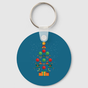 Kickball-Mannschaft-Christbaum Weihnachten Schlüsselanhänger