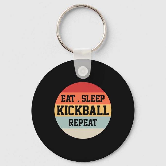 Kickball Player Retro Funny Gift Schlüsselanhänger (Vorderseite)