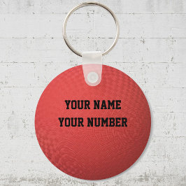 Kickball Schlüsselanhänger ID Tag IHREN NAMEN UND