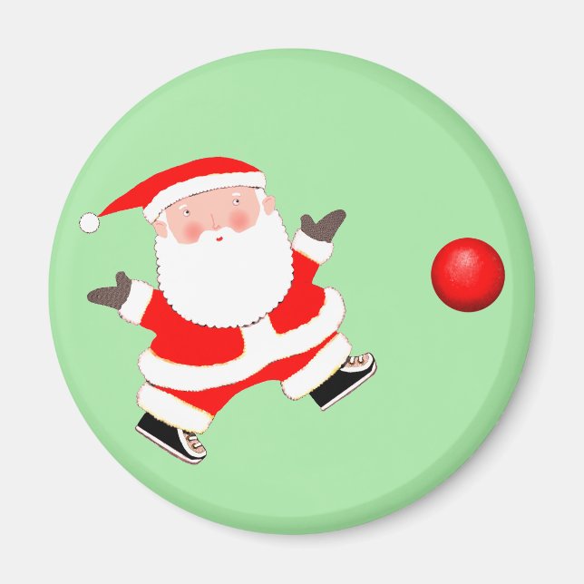Kickball Weihnachten Magnet (Vorne)