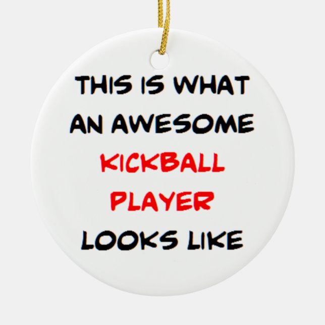 Kickballspieler, phantastisch keramik ornament (Vorne)
