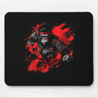 Kickbox-Affe-Monkey Martial Arts Judo Taekwondo Mousepad