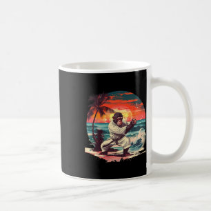 Kickbox-Affe Tropischer Sonnenuntergang Taekwondo- Kaffeetasse
