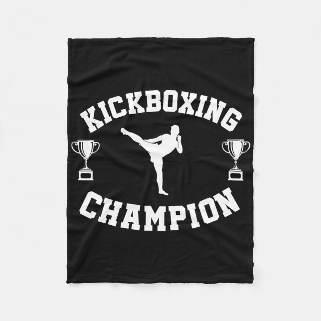 Kickbox-Champion  Fleecedecke (Vorderseite)