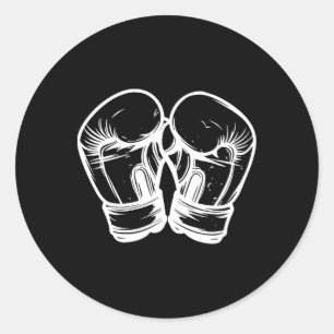 Kickbox-Handschuhe Zeichnung Taekwondo Runder Aufkleber