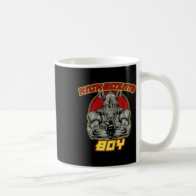 Kickbox-Junge Kampfsport  Kaffeetasse (Rechts)