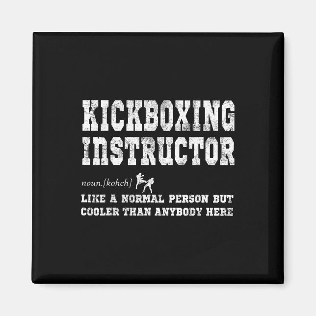 Kickbox-Lehrer-Definitionsgeschenk Magnet (Vorne)