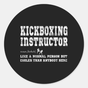 Kickbox-Lehrer-Definitionsgeschenk Runder Aufkleber