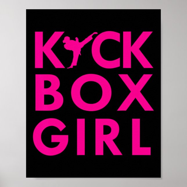 Kickbox Mädchen Karate Kickboxen Kampfsport  Poster (Vorne)