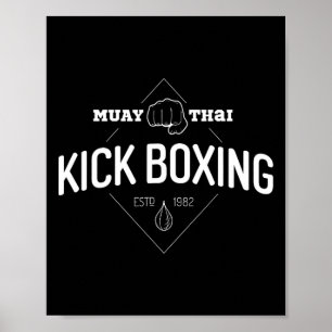 Kickbox-Shirt Muay Thai Boxer Kampfsport-T-Shirt  Poster