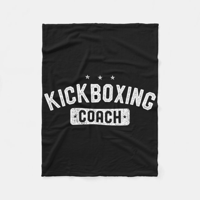 Kickbox-Trainer Vintage-Kickboxen  Fleecedecke (Vorderseite)