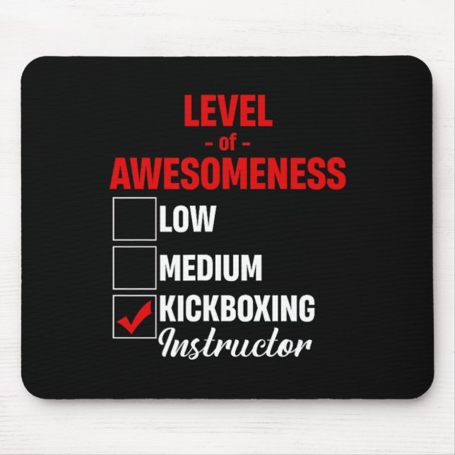 Kickbox-Trainer von Level Of Awesomeness Mixed M Mousepad (Vorne)