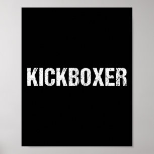Kickbox-Trainings-Shirt für Kickboxer Poster