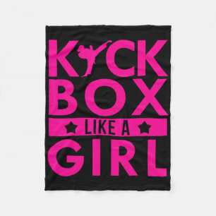 Kickboxe wie ein Mädchen Kampfsport Kickboxen Kara Fleecedecke