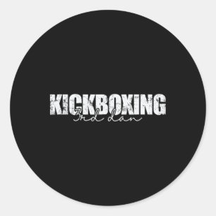 Kickboxen 3. Dan Kampfsport Runder Aufkleber