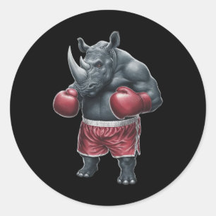 Kickboxen Boxen Boxer Rhino Training Muay Thai Rh Runder Aufkleber