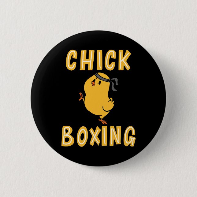 Kickboxen Chickboxing Kick Boxing Training  Button (Vorderseite)