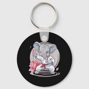 Kickboxen Elefant Karate Taekwondo Jiu-Jitsu MMA Schlüsselanhänger