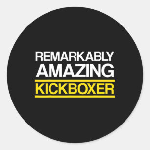Kickboxen Erstaunliches Kick-Box-Training  Runder Aufkleber