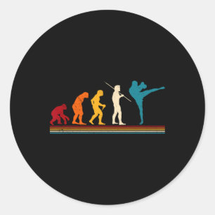 Kickboxen Evolution Kickboxer Karate Boxen Mma  Runder Aufkleber
