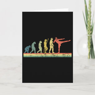 Kickboxen Evolution Lustiges Geschenk T-Shirt Kick Karte