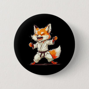 Kickboxen Fox Martial Arts Karate Jiu-Jitsu MMA Button
