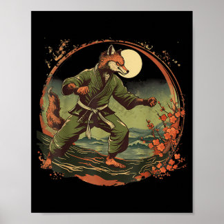 Kickboxen Fox Taekwondo Karate Mma Lustig Martial Poster