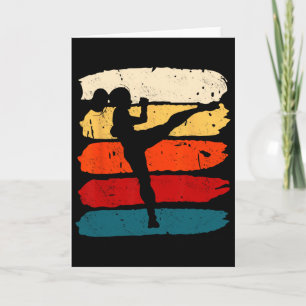 Kickboxen Frau Kickboxerin Karate Boxen MMA Kampf Karte