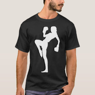 Kickboxen Frauen ist auffallendes Silhouette-Desig T-Shirt