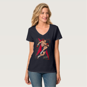 Kickboxen Frauen V-Ausschnitt T-Shirt