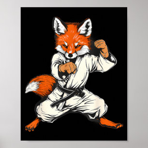 Kickboxen Fuchs Taekwondo Karate Mma Lustig Martia Poster
