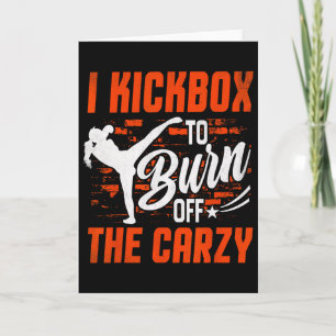 Kickboxen für Männer Frauen Kickboxer Jab Workout Karte