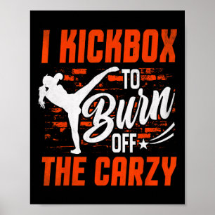 Kickboxen für Männer Frauen Kickboxer Jab Workout  Poster