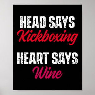 Kickboxen Herz Wein Kickbox Workout  Poster