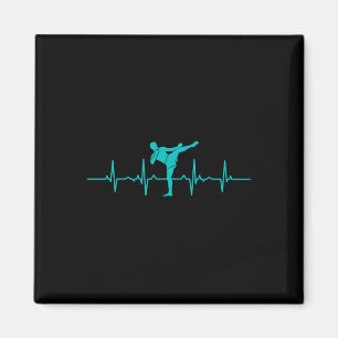 Kickboxen Herzschlag Lustiges Ekg Kickboxer-Gesche Magnet