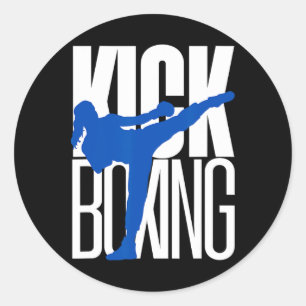 Kickboxen Highkick Runder Aufkleber
