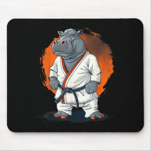 Kickboxen-Hippo-Taekwondo-Karate-MMA-Lustig Mousepad