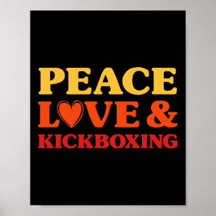 Kickboxen Ich liebe Kickboxen für Männer und Fraue Poster