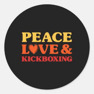 Kickboxen Ich Liebe Kickboxen Für Männer Und Fraue Runder Aufkleber