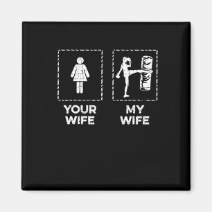 Kickboxen Ihrer Frau Mein Frau Kickboxer Muay Thai Magnet