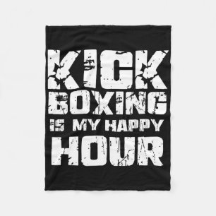 Kickboxen ist meine glückliche Stunde Frauen Niedl Fleecedecke