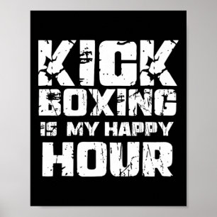 Kickboxen ist meine glückliche Stunde Frauen Niedl Poster
