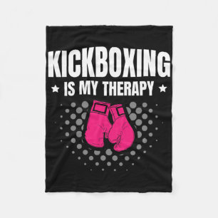 Kickboxen ist meine Therapie Kampfsport für einen Fleecedecke
