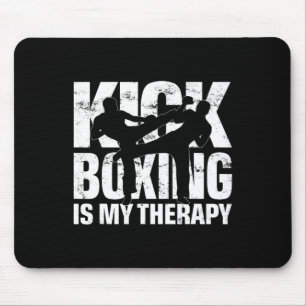 Kickboxen ist meine Therapie, Kickbox-Match-Motiv  Mousepad